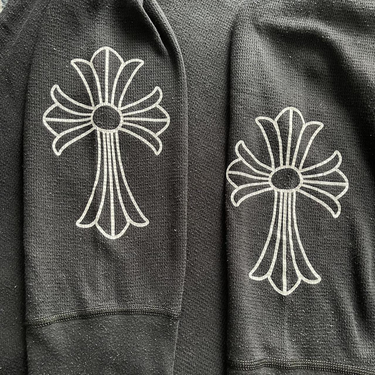 Chrome Hearts Vintage Thermal Long Sleeve Horsehoe Cross Logo