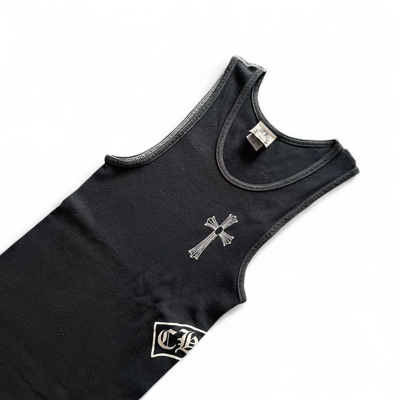 Chrome Hearts T Scroll Cross Logo Vest Black