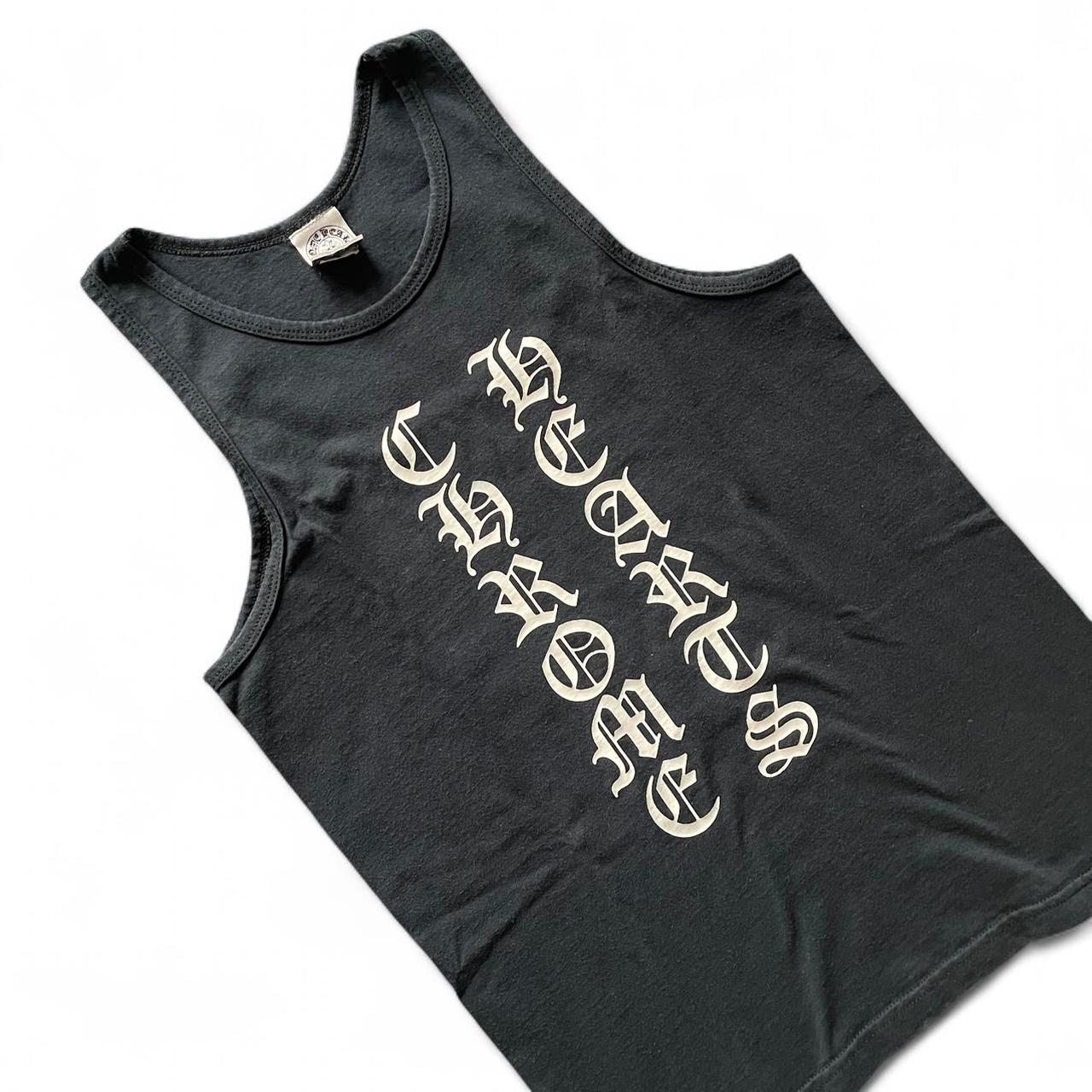 Chrome Hearts Vertical Script 90s Chrome Black Tank