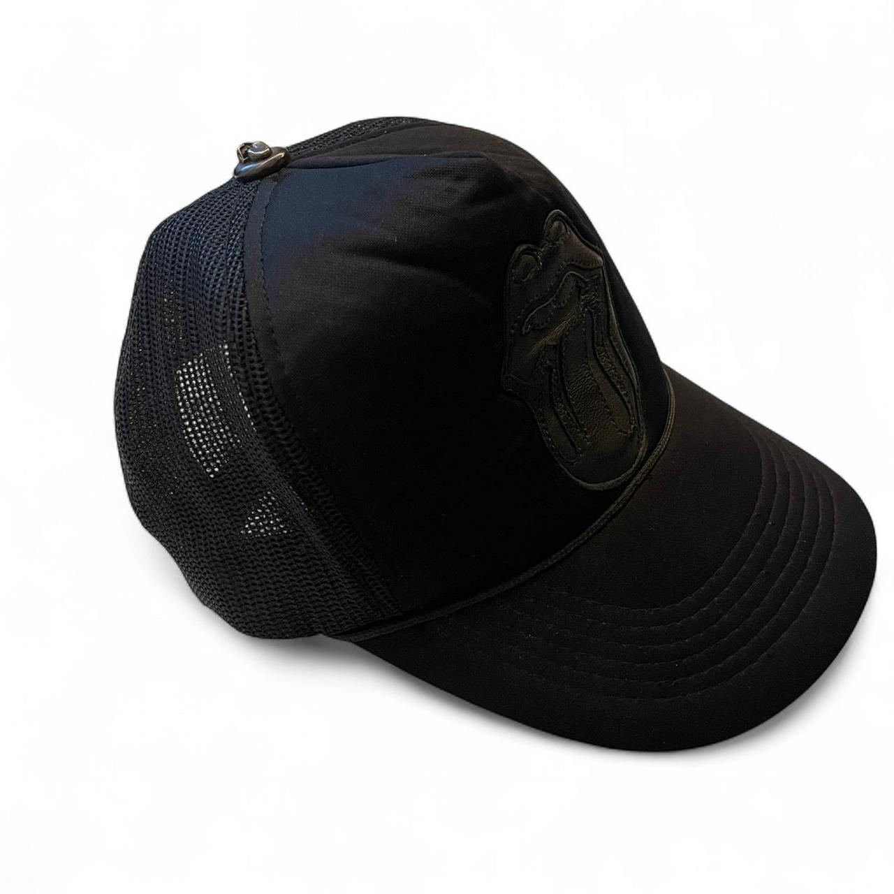 Chrome Hearts Rolling Stones Tongue Patch Trucker Hat Black