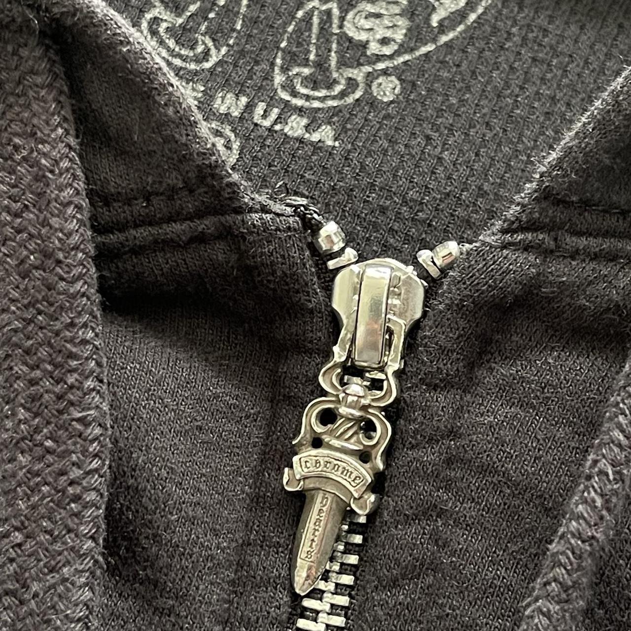Chrome Hearts Tbar Logo Thermal Zip Up Hoodie