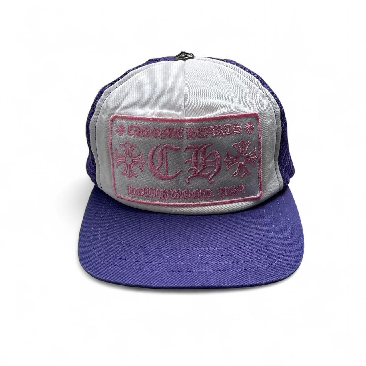 Chrome Hearts CH Hollywood Trucker Hat Purple / Pink