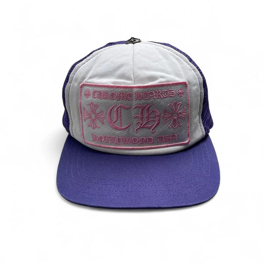 Chrome Hearts CH Hollywood Trucker Hat Purple / Pink
