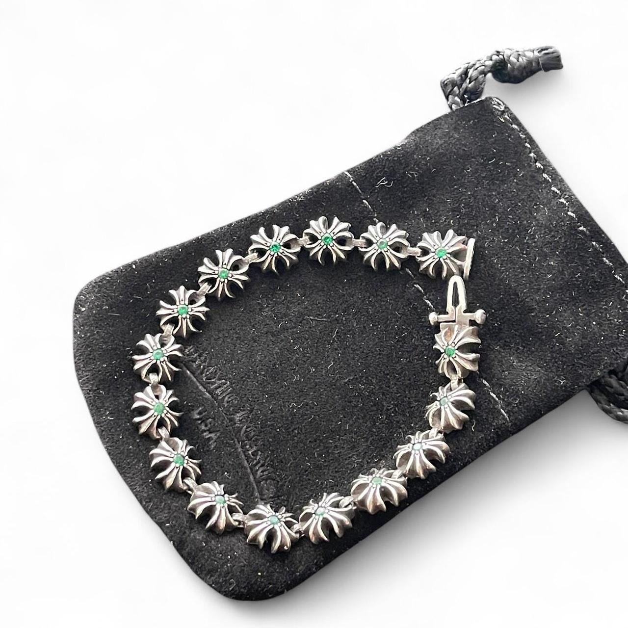 Chrome Hearts Tiny Plus Emerald Bracelet