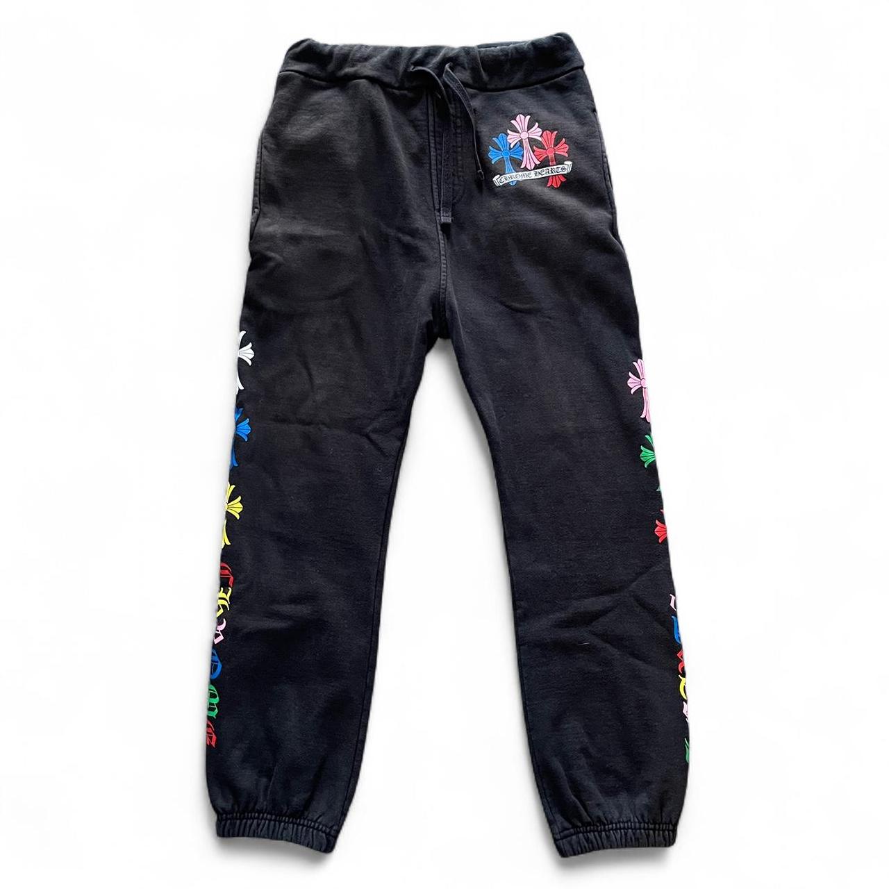 Chrome Hearts Multicolour Cemetery Logo Joggers Black