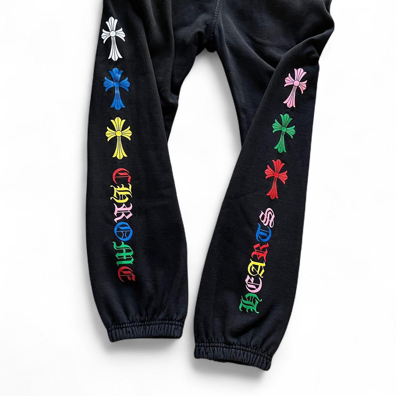 Chrome Hearts Multicolour Cemetery Logo Joggers Black