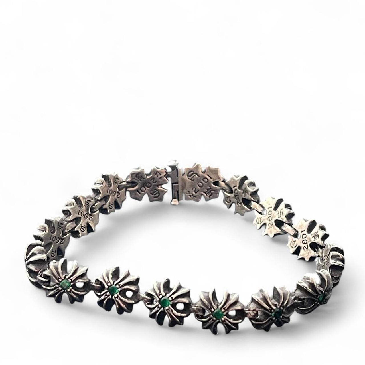 Chrome Hearts Tiny Plus Emerald Bracelet