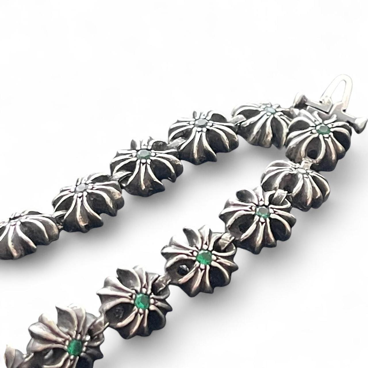 Chrome Hearts Tiny Plus Emerald Bracelet