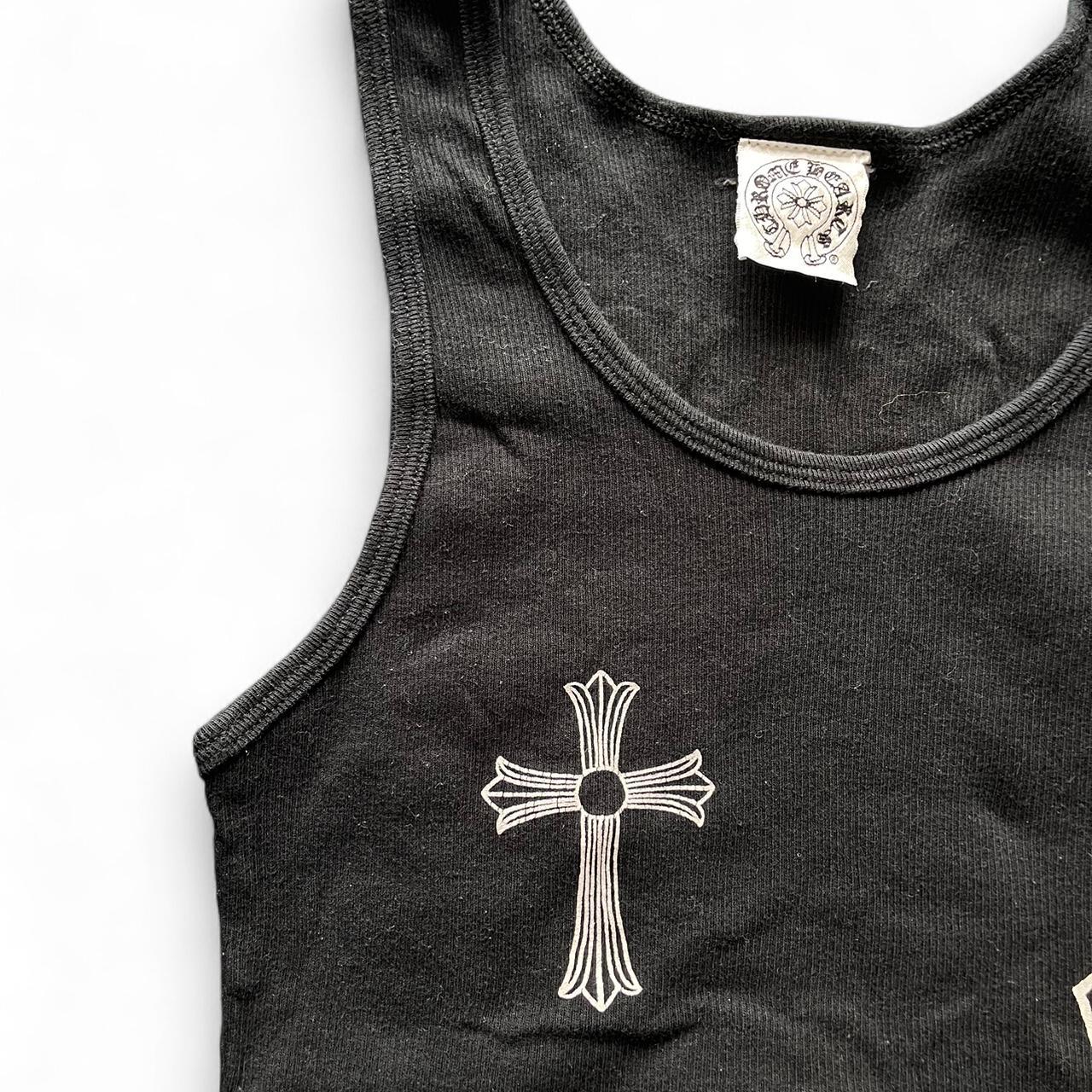 Chrome Hearts T Scroll Cross Logo Vest Black