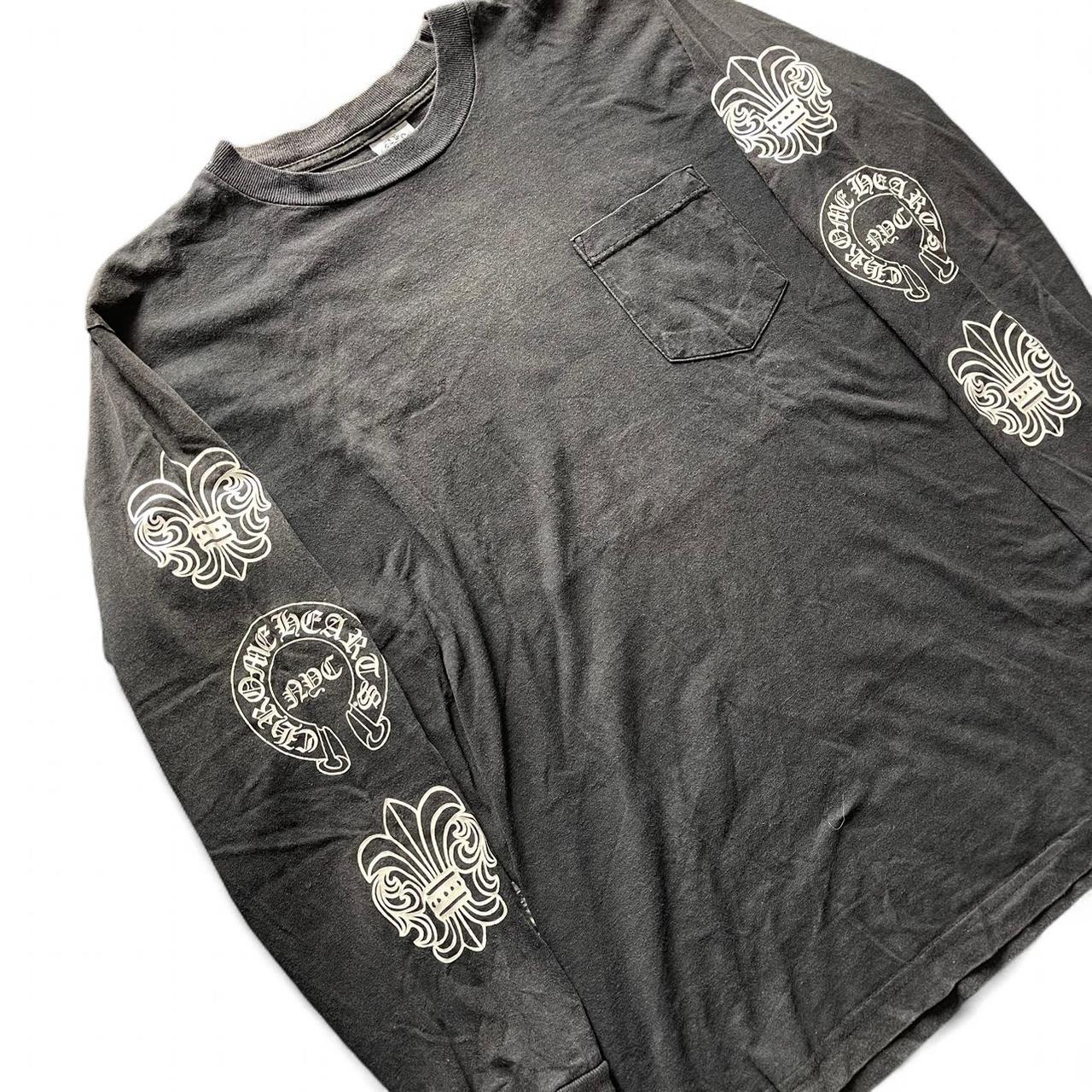 THRASHED! CHROME HEARTS PERFECT FADE 90s FLEUR DES LIS NYC HORSESHOE PRINT