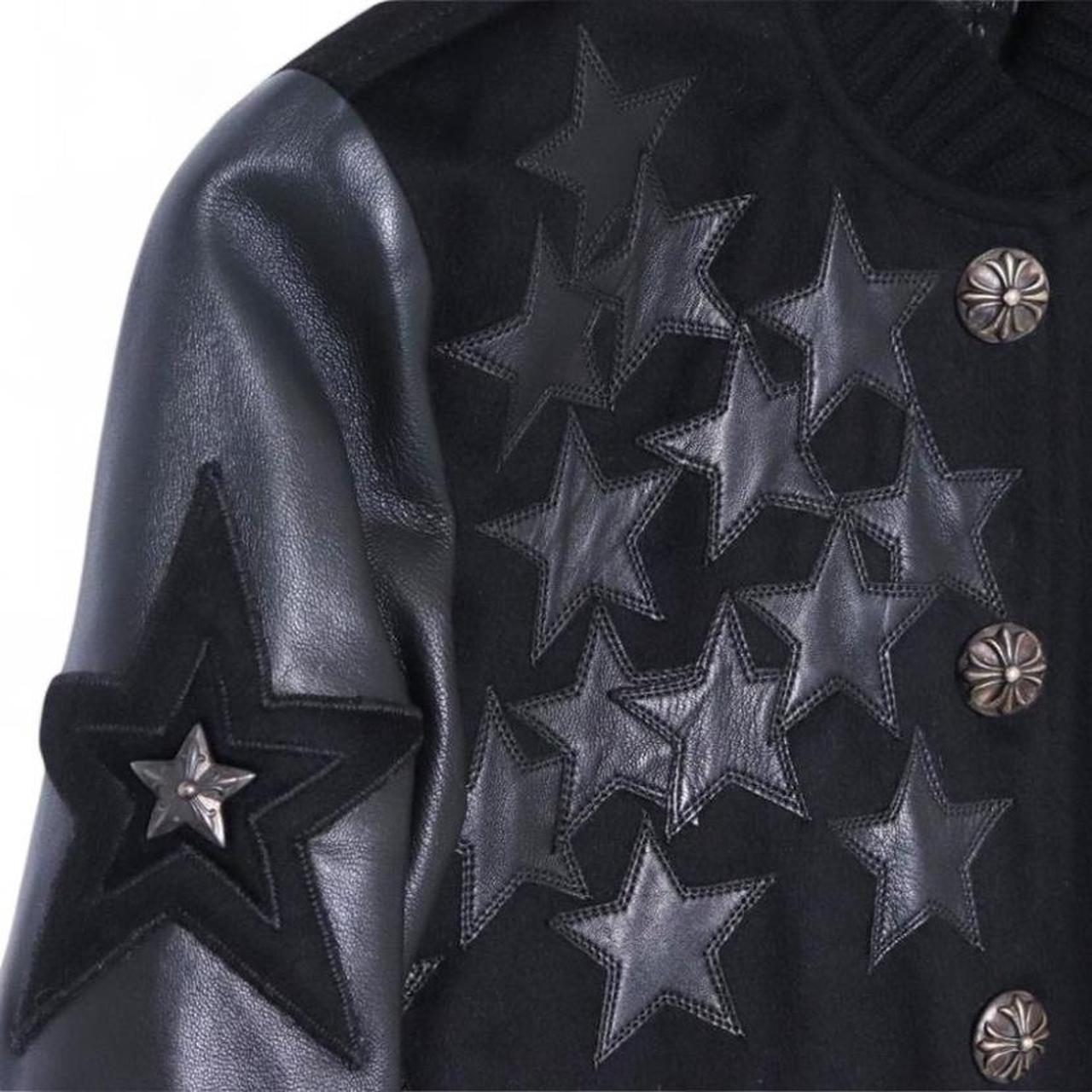 Chrome Hearts Letterman Star Leather Varsity Jacket