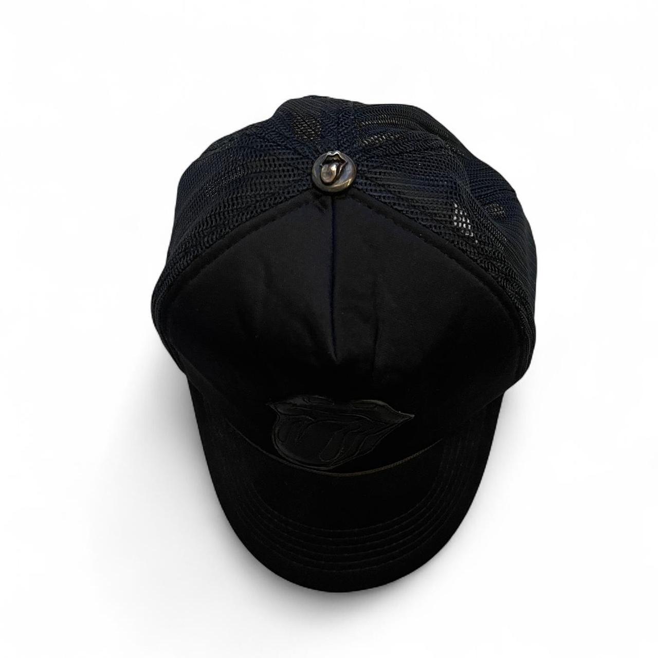 Chrome Hearts Rolling Stones Tongue Patch Trucker Hat Black