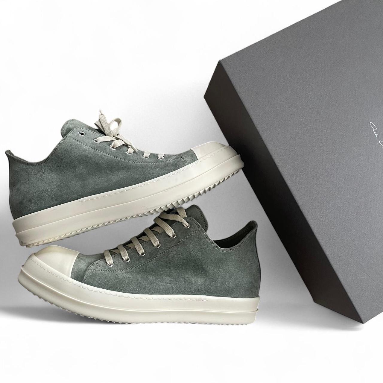 Rick Owen’s Hollywood Khaki Suede Sneakers Ramones