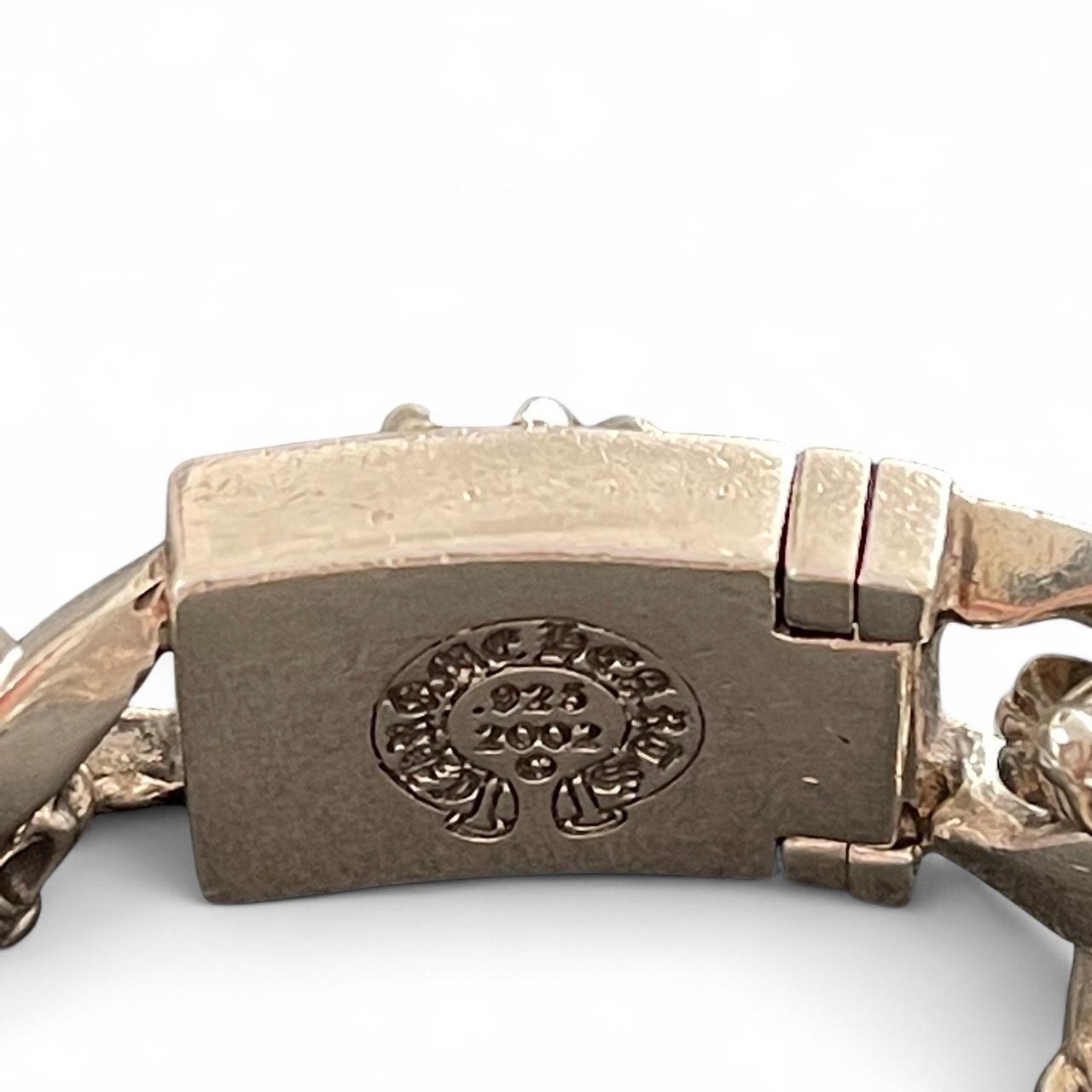 Chrome Hearts large “Fancy Link” Plus Cross Box ID Bracelet