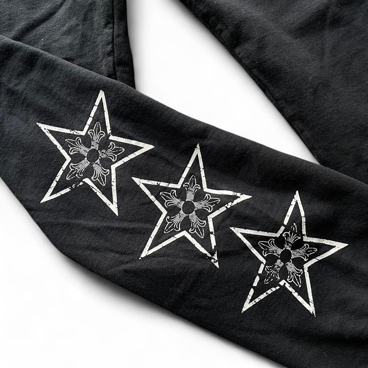 Chrome Hearts Star Logo Tbar Side Scroll Logo Black Sweatpants