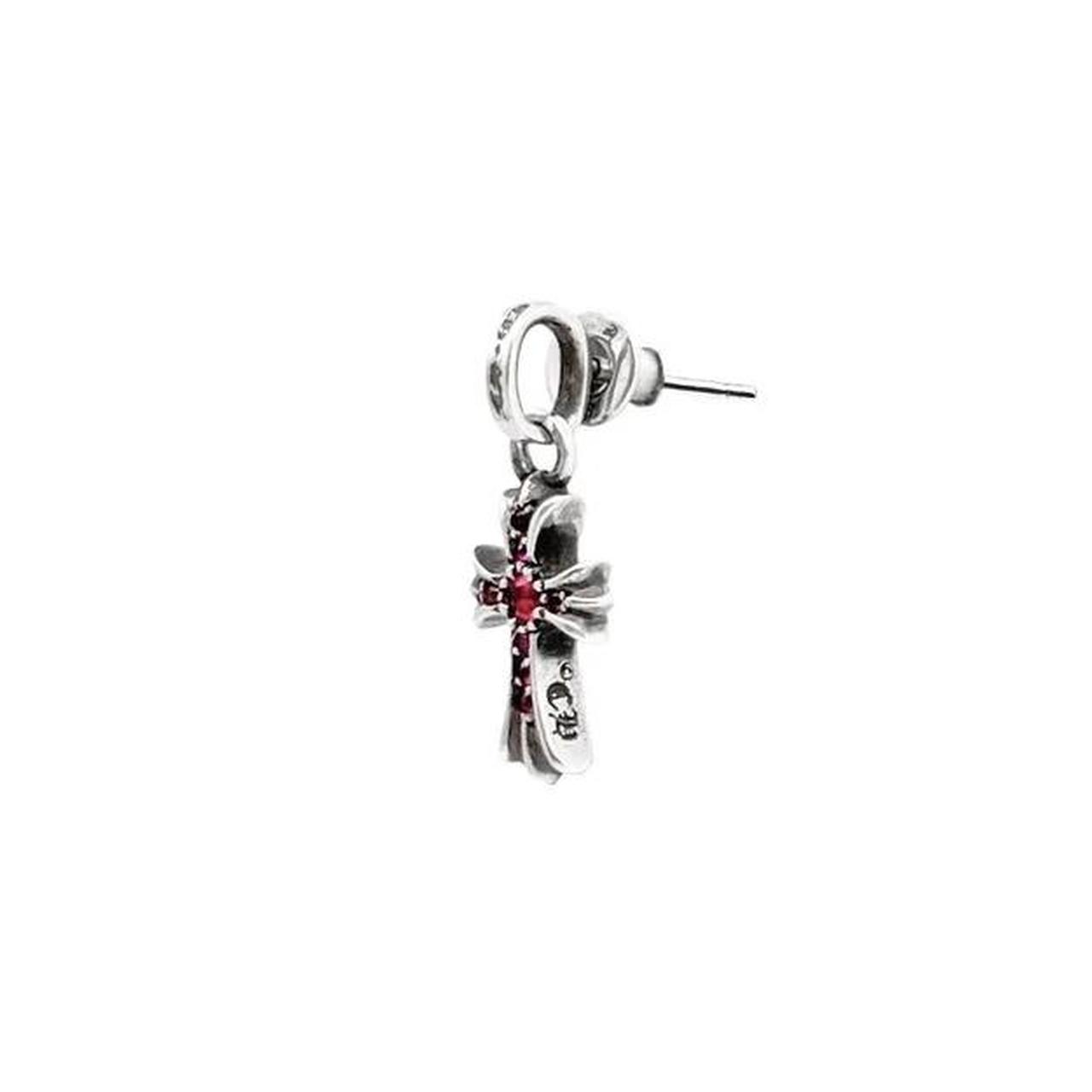 Chrome Hearts Pave Factory Ruby Set Babyfat Earring Drop