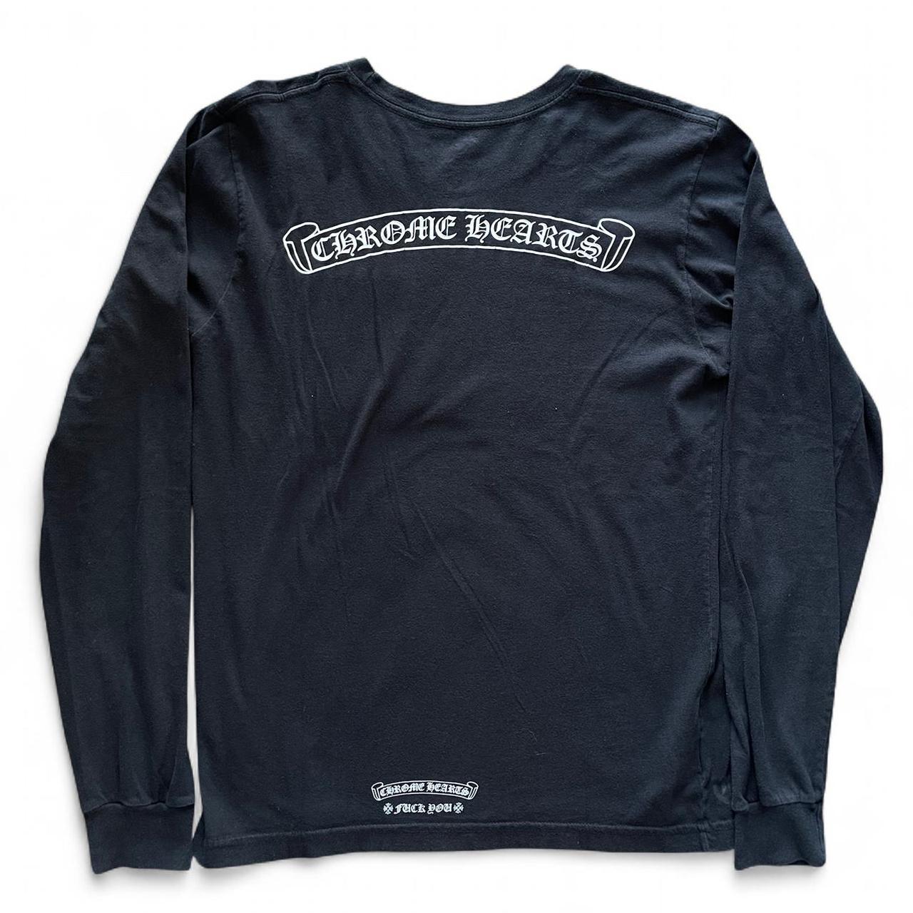 Chrome Hearts Scroll Logo Long Sleeve T-Shirt Black – Archive