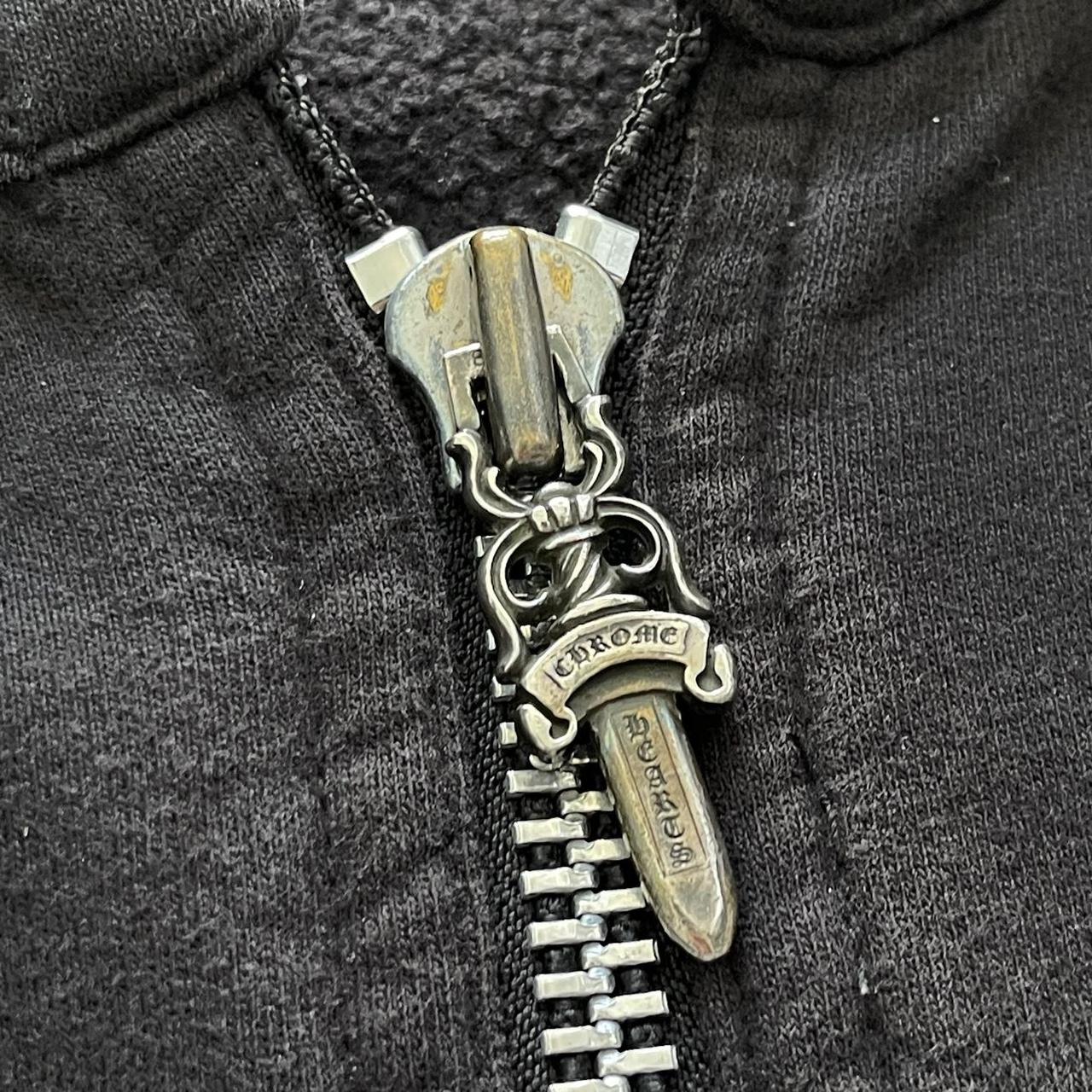 Chrome Hearts Vintage Big Dagger Zip Up Hoodie