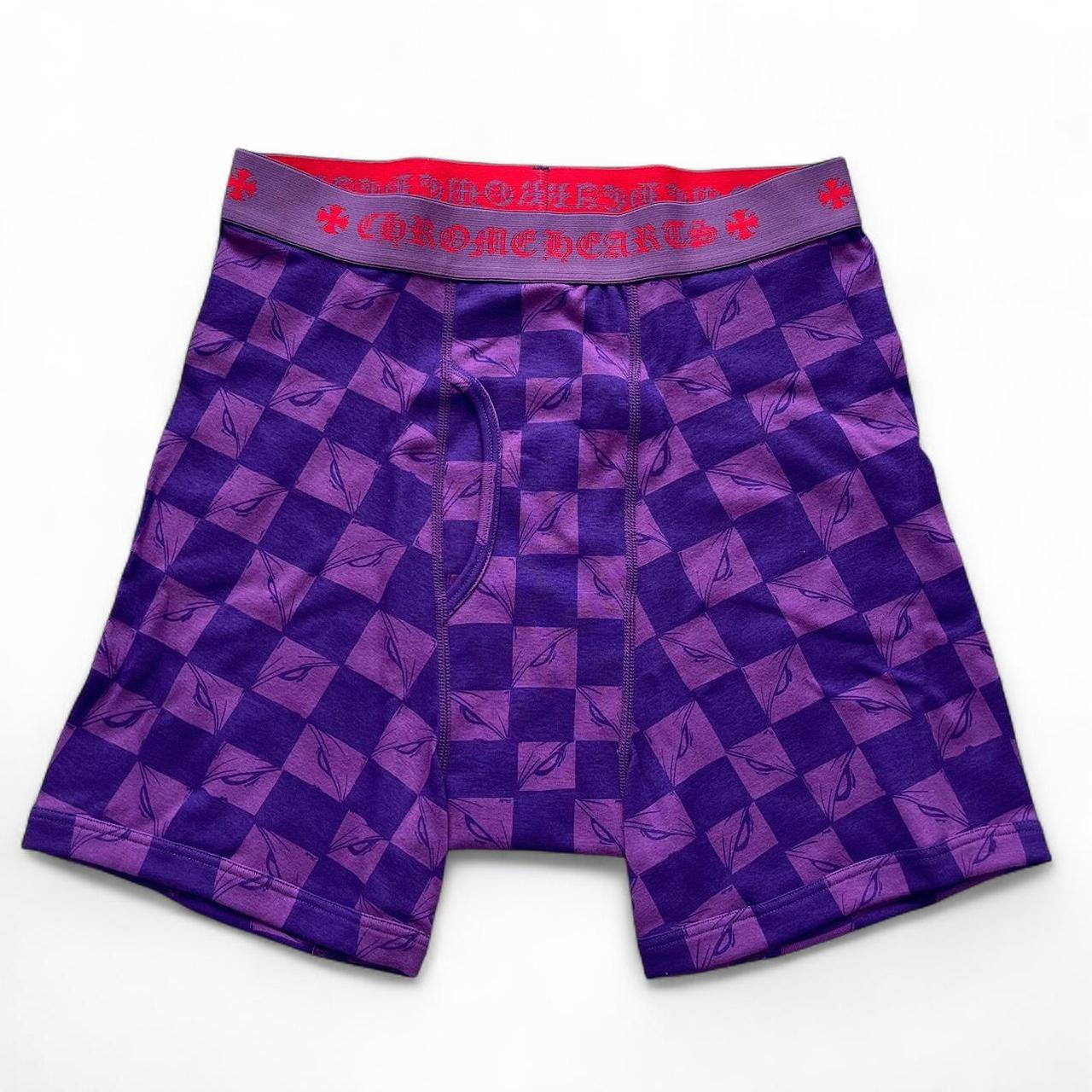 Chrome Hearts Underwear Classic Rib Boxer Brief 99 Eyes Matty Boy Purple
