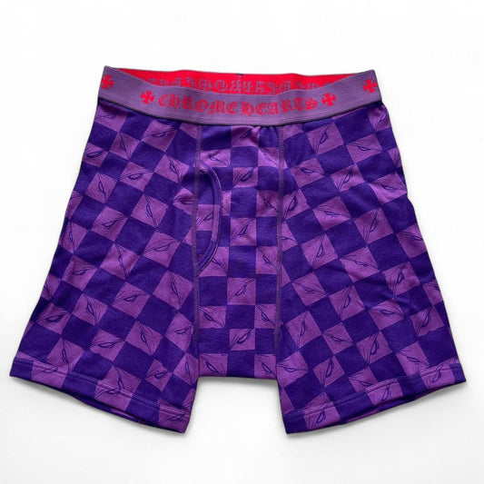 Chrome Hearts Underwear Classic Rib Boxer Brief 99 Eyes Matty Boy Purple