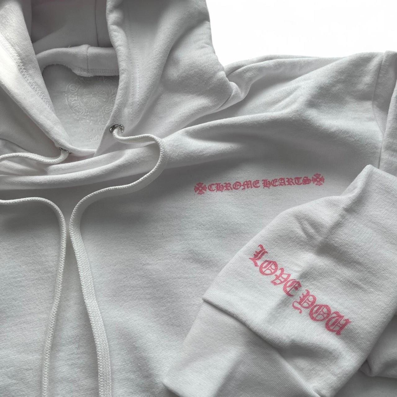 Chrome Hearts Laurie Lynn Stark “Love You” White Pink Hoodie