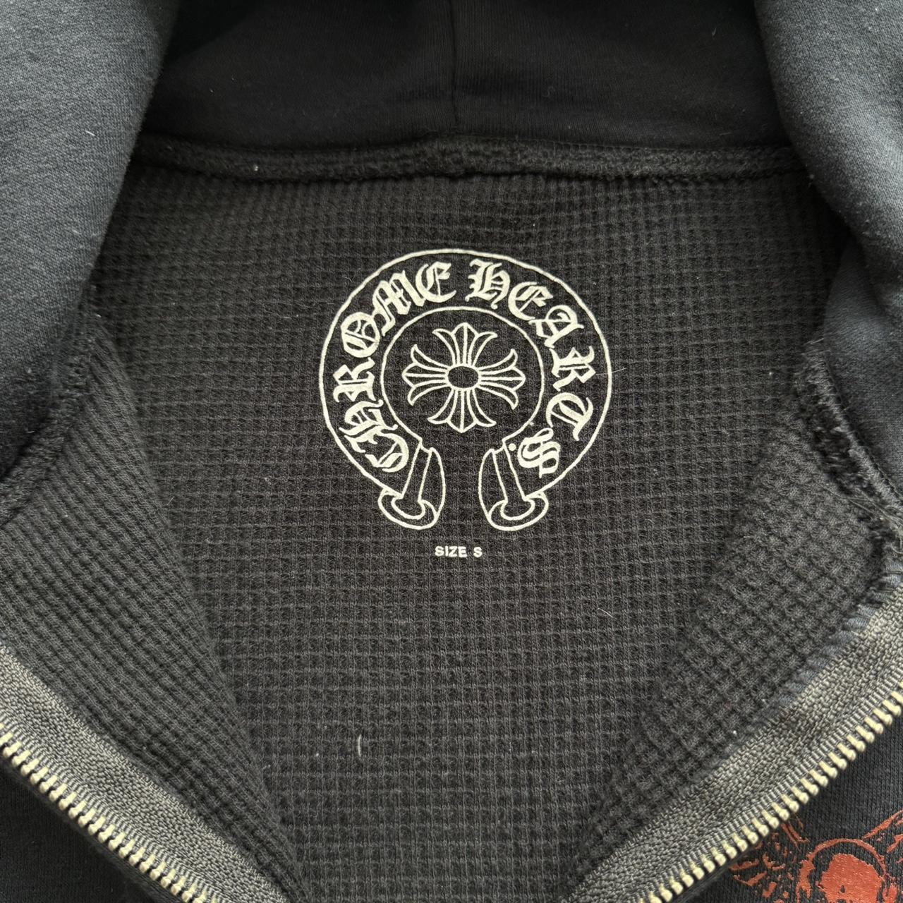 Chrome Hearts Vintage FOTI Red Skull Zip Up Hoodie 90s