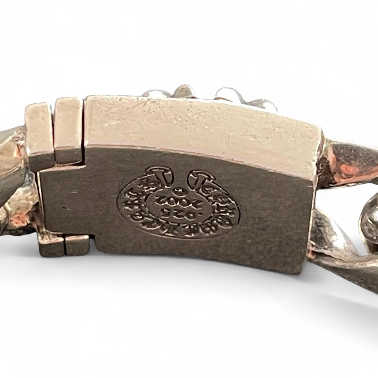 Chrome Hearts large “Fancy Link” Plus Cross Box ID Bracelet