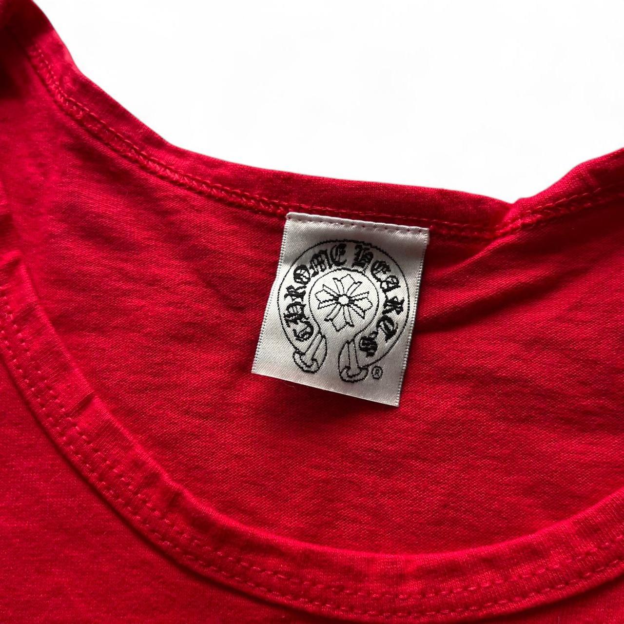 Chrome Hearts Vertical Script 90s Chrome Red Tank