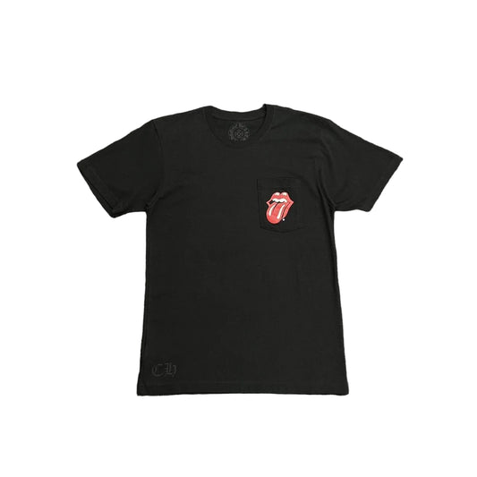 Chrome Hearts Rolling Stones Horseshoe Logo T-Shirt Black