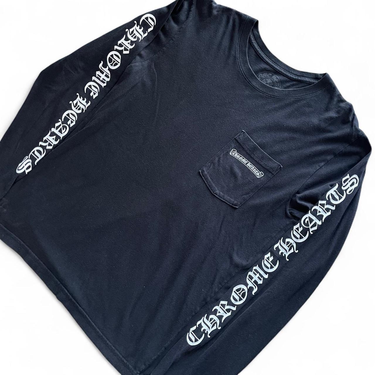 Chrome Hearts Scroll Logo Long Sleeve T-Shirt Black