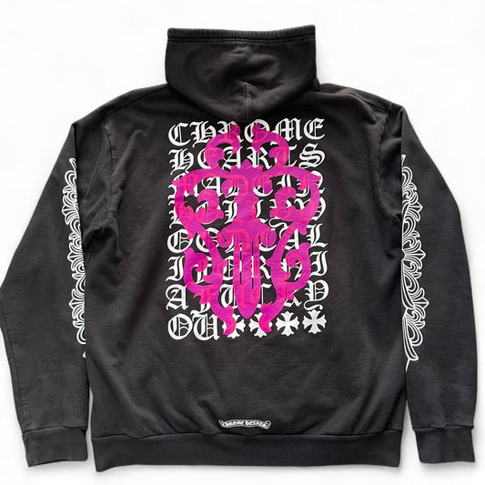 Chrome Hearts Eye Chart Dagger Zip Up Hoodie