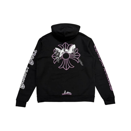 Chrome Hearts Deadly Doll Exclusive Glitter Pin Up Plus Logo Hoodie