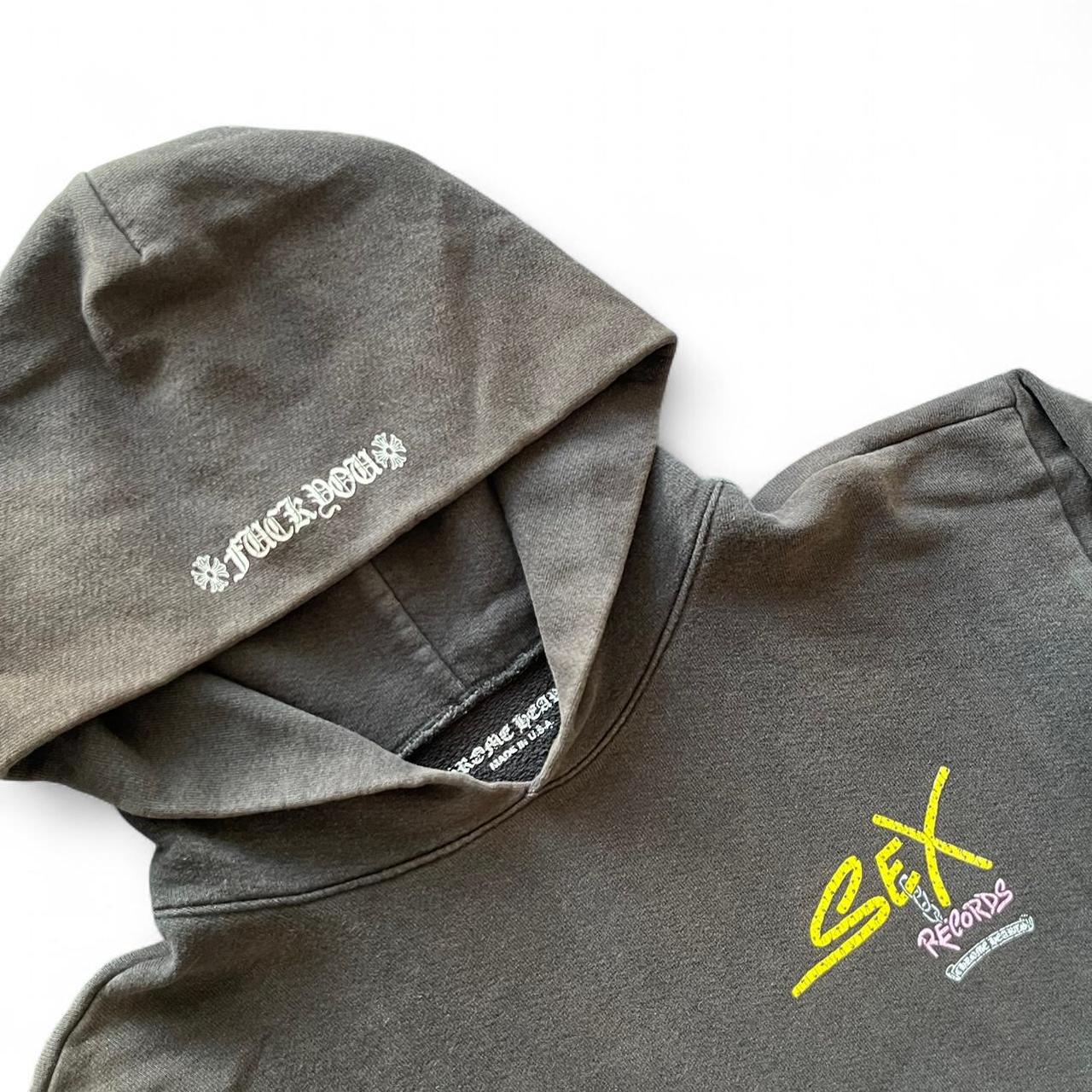 Chrome Hearts Matty Boy Sex Records Sun Faded Hoodie Black