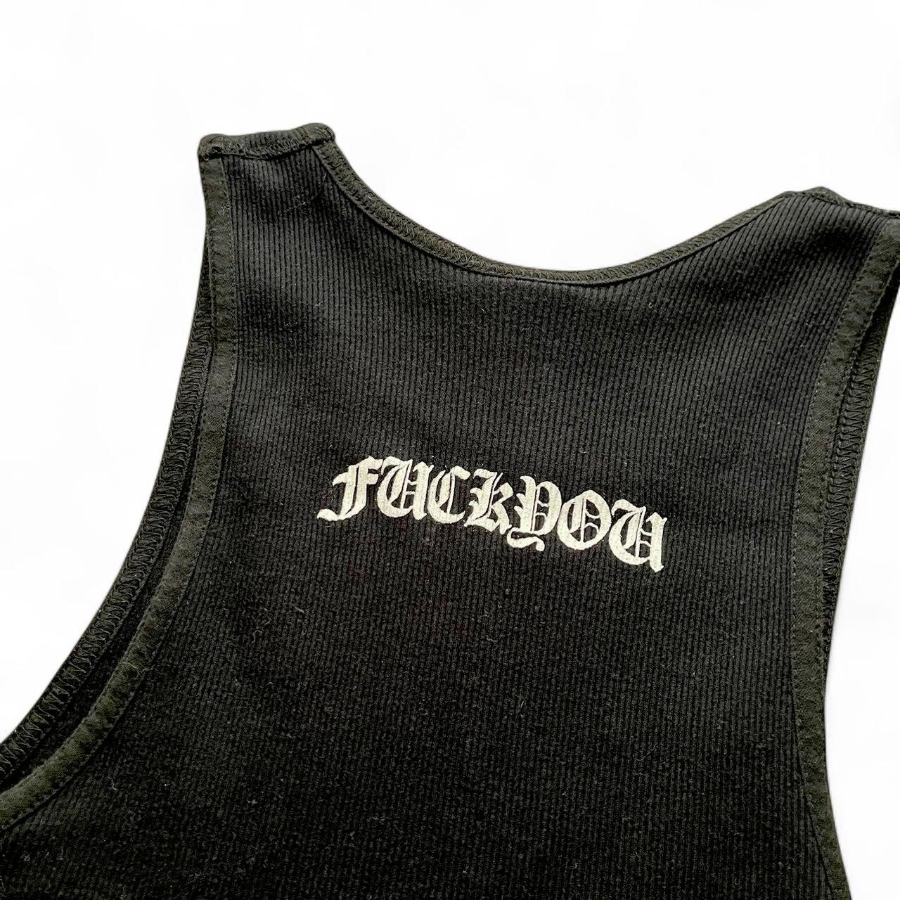 Chrome Hearts Dagger Logo Horseshoe New York Exclusive Vintage Tank Top F*CK YOU