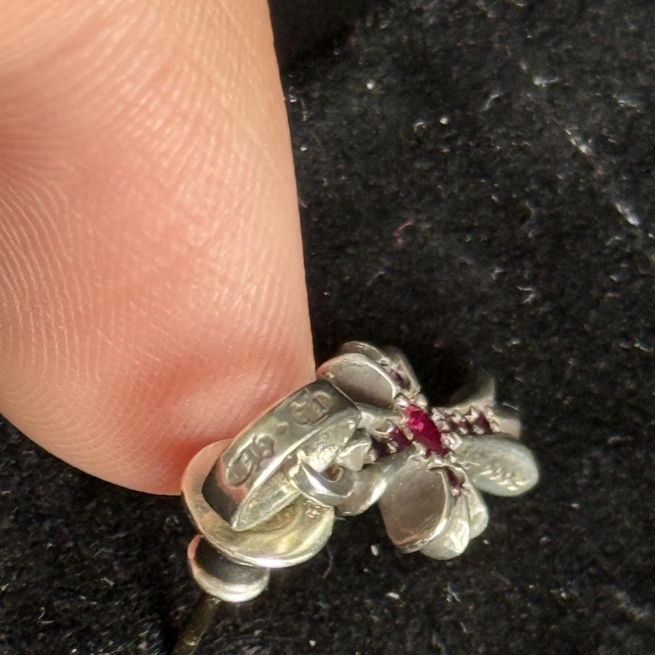 Chrome Hearts Pave Factory Ruby Set Babyfat Earring Drop