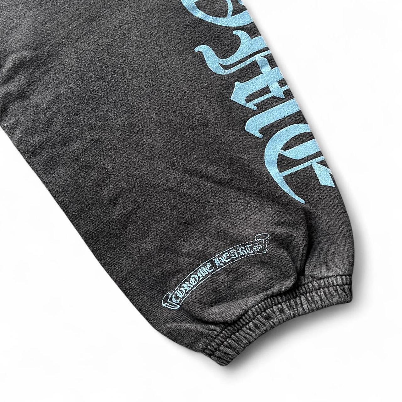 Chrome Hearts Black and Blue CH Scroll Logo Sweatpants