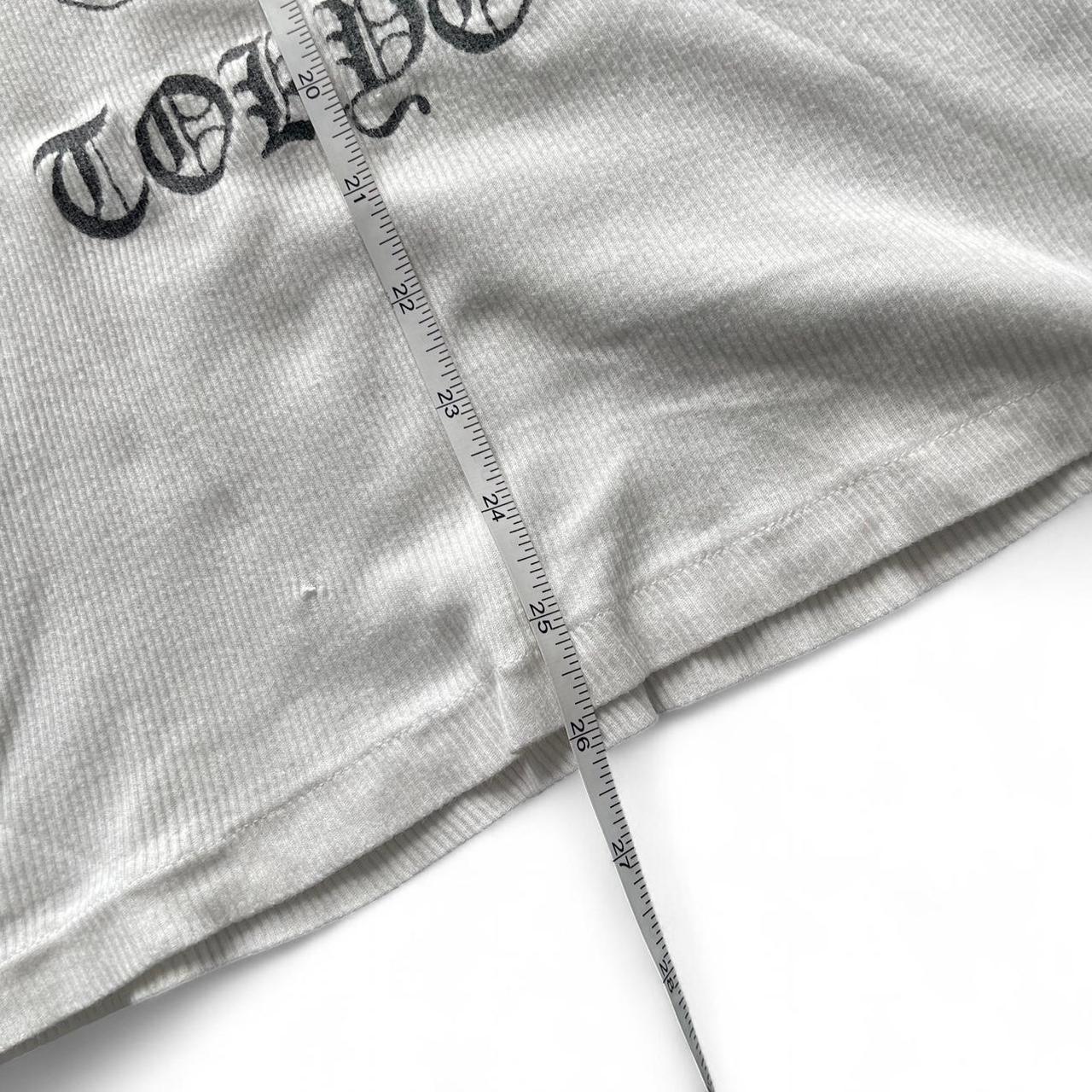 Chrome Hearts Vintage Dagger Ribbed Horseshoe White Tank Top