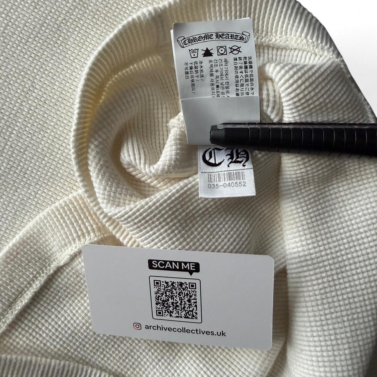 Chrome Hearts Embroidered Wool Waffle Long Sleeve Thermal