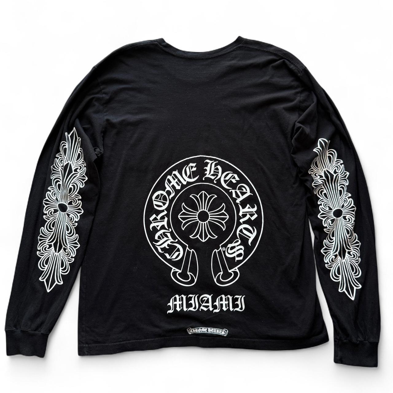 Chrome Hearts Miami Exclusive Horseshoe Long Sleeve Tee Black
