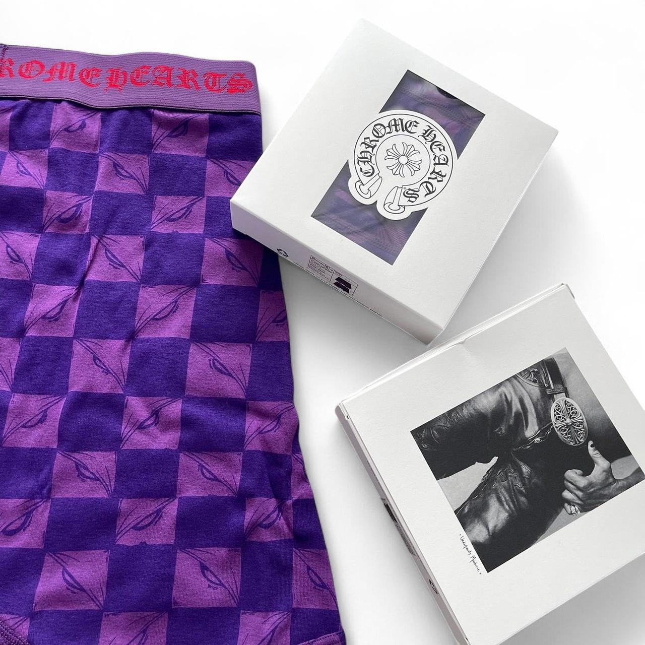 Chrome Hearts Underwear Classic Rib Boxer Brief 99 Eyes Matty Boy Purple