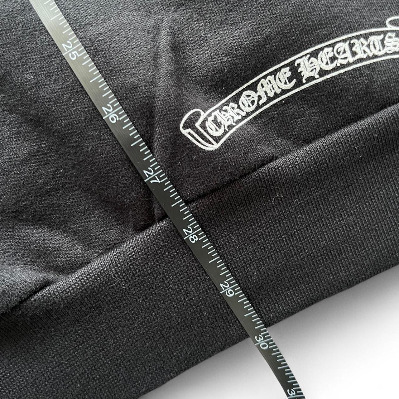 Chrome Hearts Script Vertical Logo Classic Zip Up Hoodie