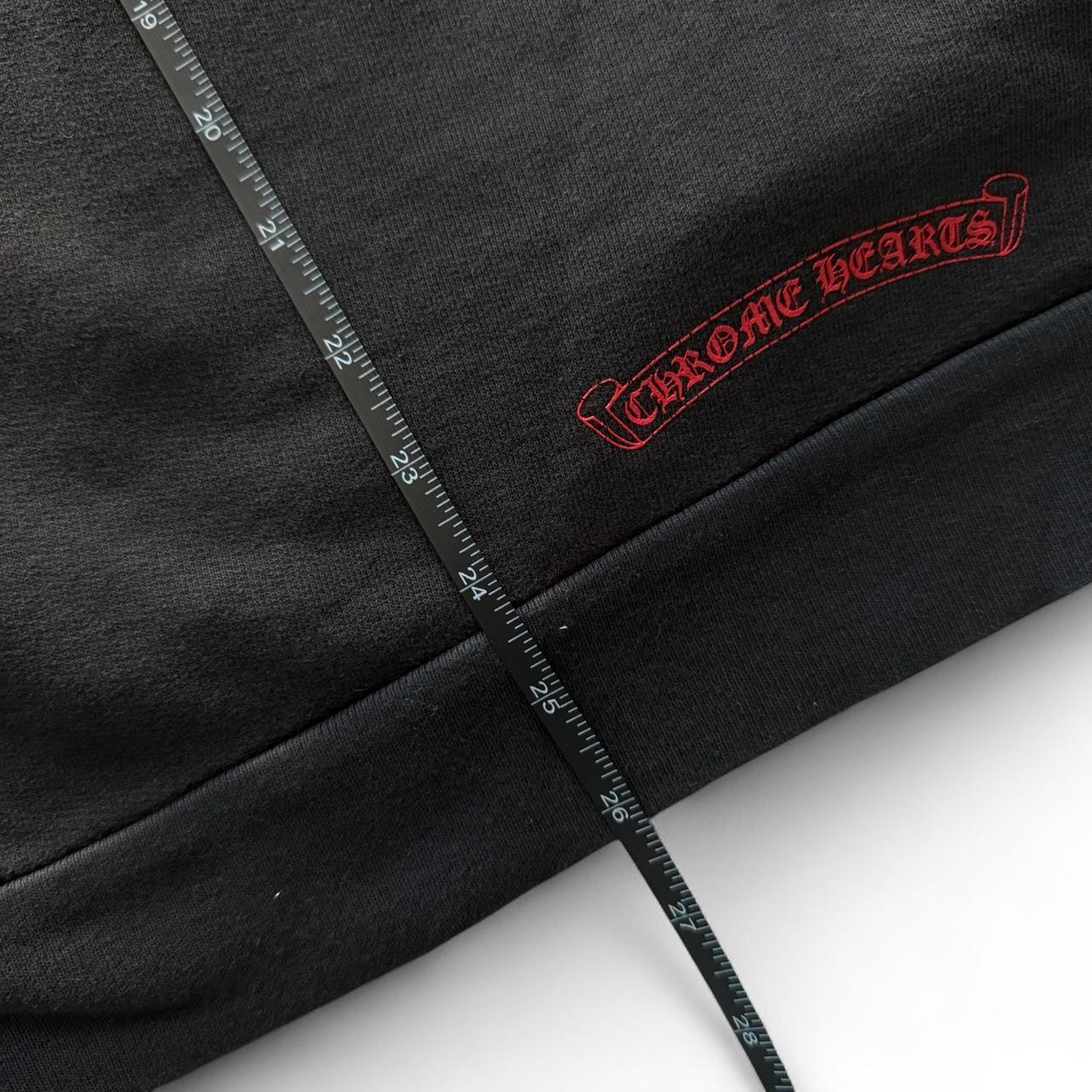 Chrome Hearts F&F Floral Horseshoe Hoodie Black / Red
