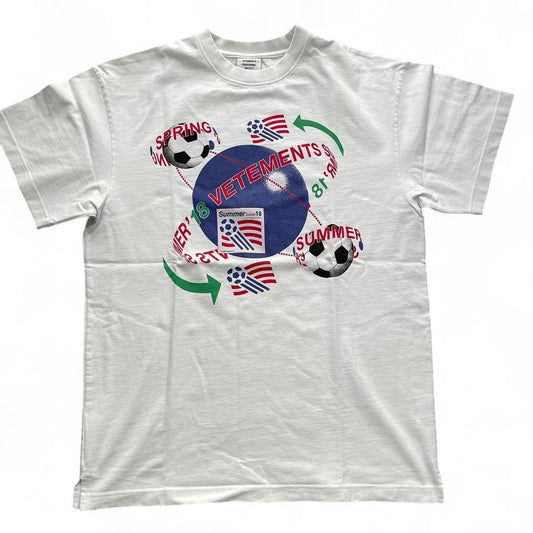 Vetements 2018 Summer Soccer Tee White