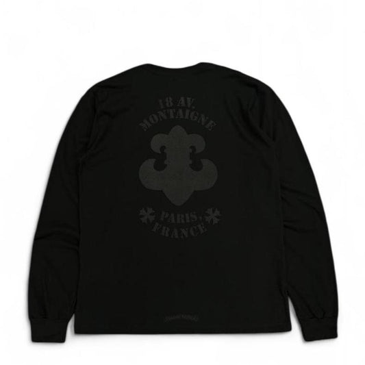 Chrome Hearts Paris Exclusive Fleur Logo Long Sleeve T-Shirt Black