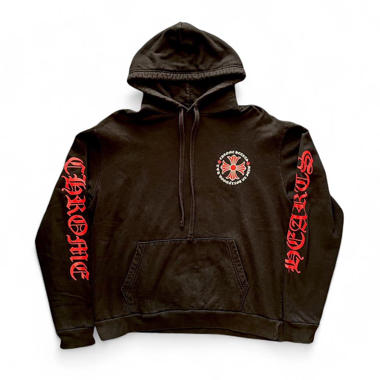 Chrome Hearts Plus Logo Hoodie Black Red