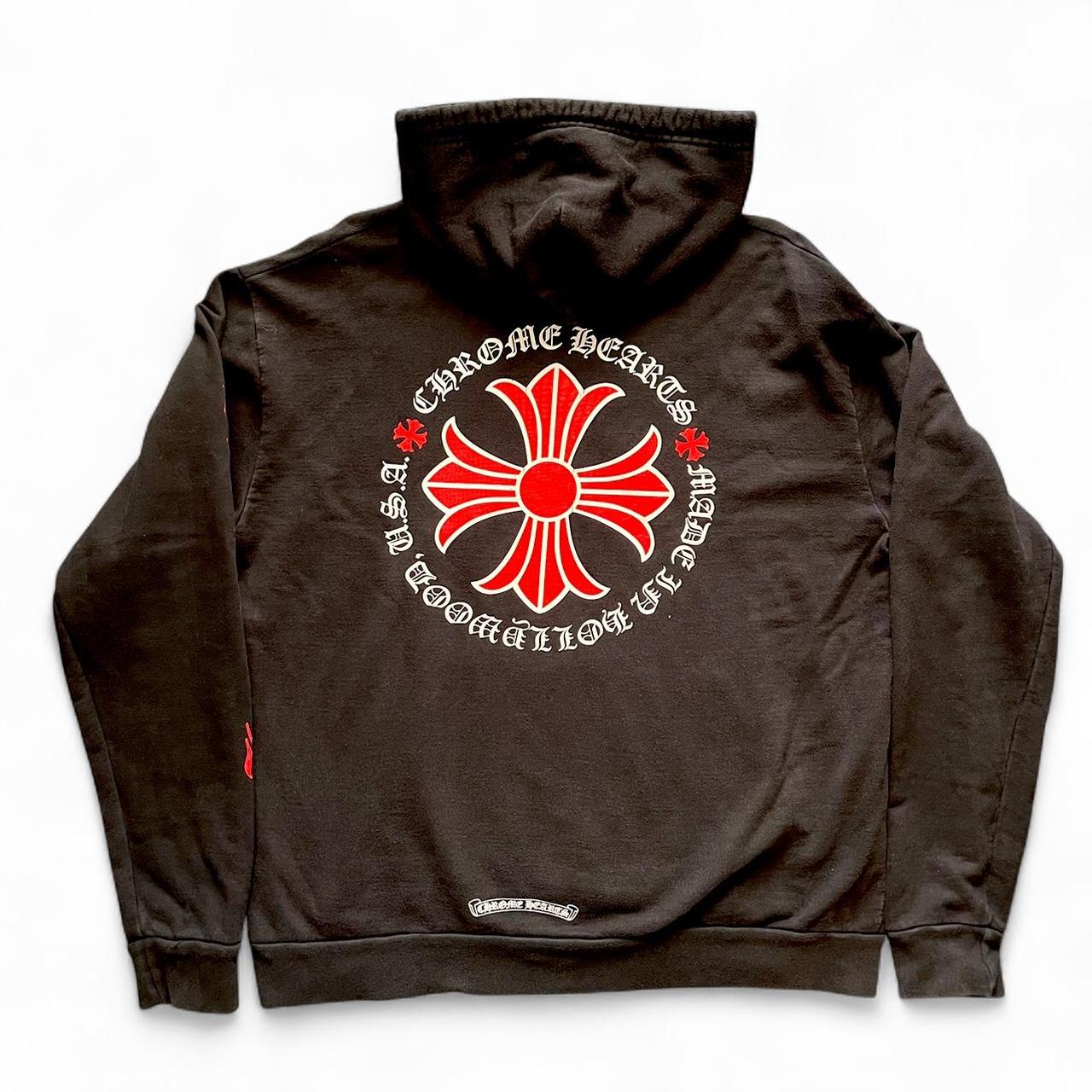 Chrome Hearts Plus Logo Hoodie Black Red