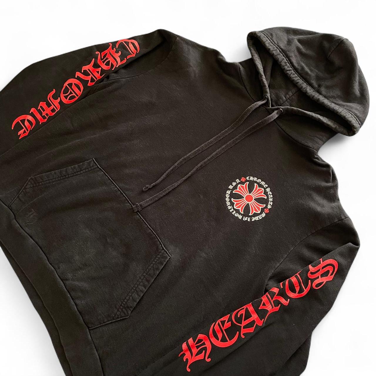 Chrome Hearts Plus Logo Hoodie Black Red
