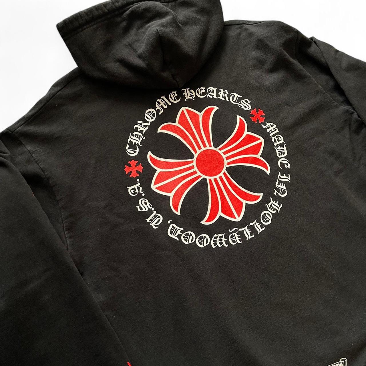 Chrome Hearts Plus Logo Hoodie Black Red