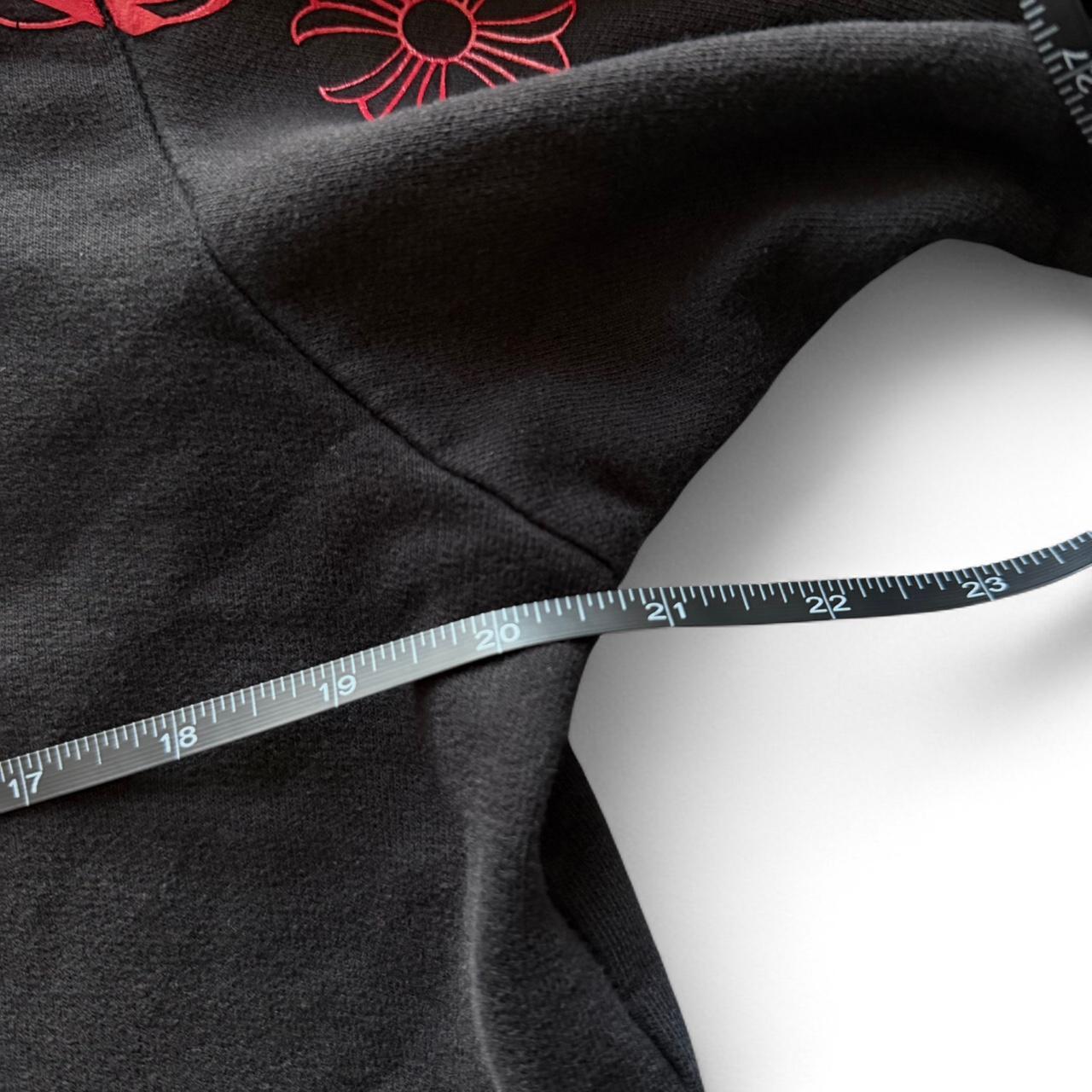 Chrome Hearts F&F Floral Horseshoe Hoodie Black / Red
