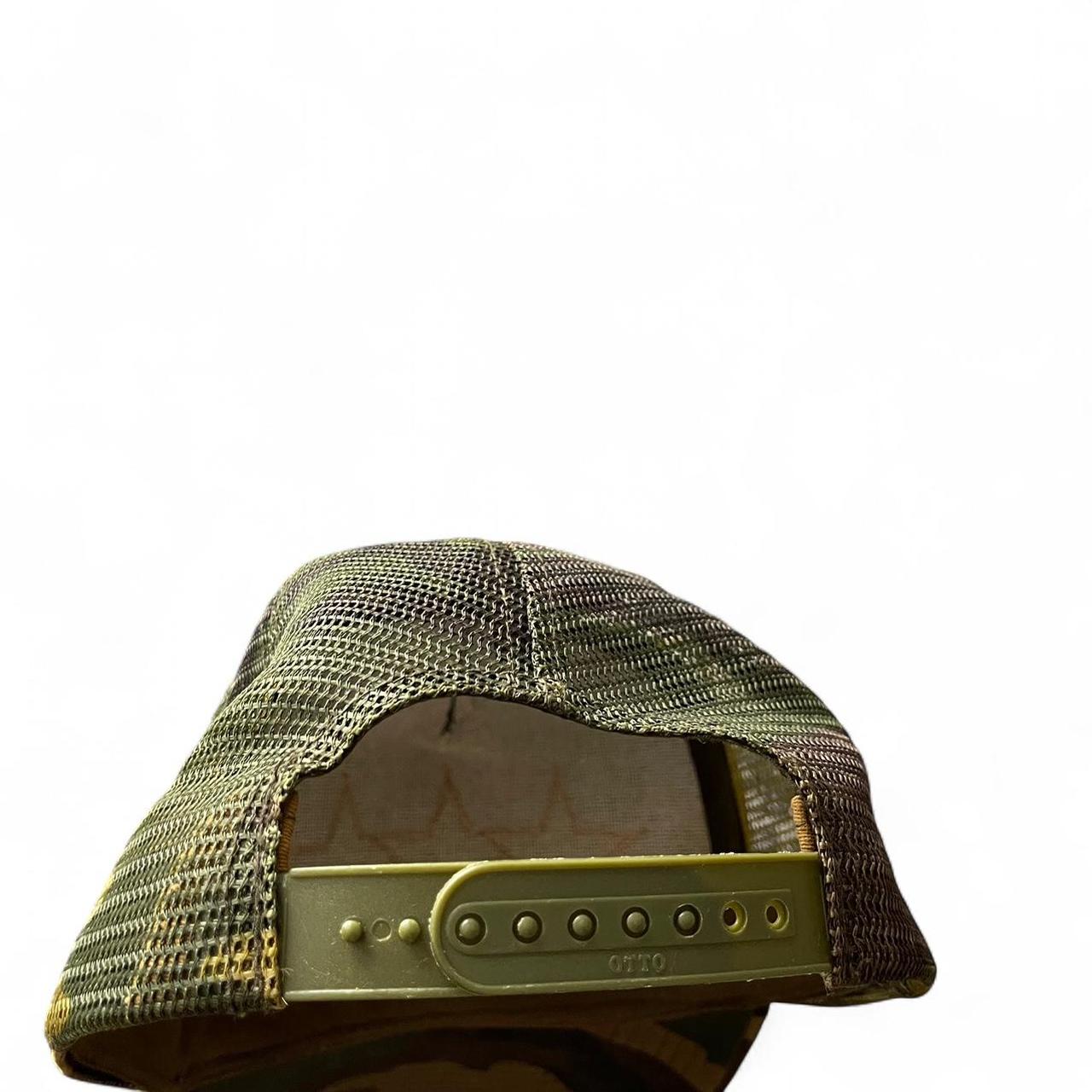 Chrome Hearts Triple Star Logo Leather Patch Camo Orange Trucker Cap